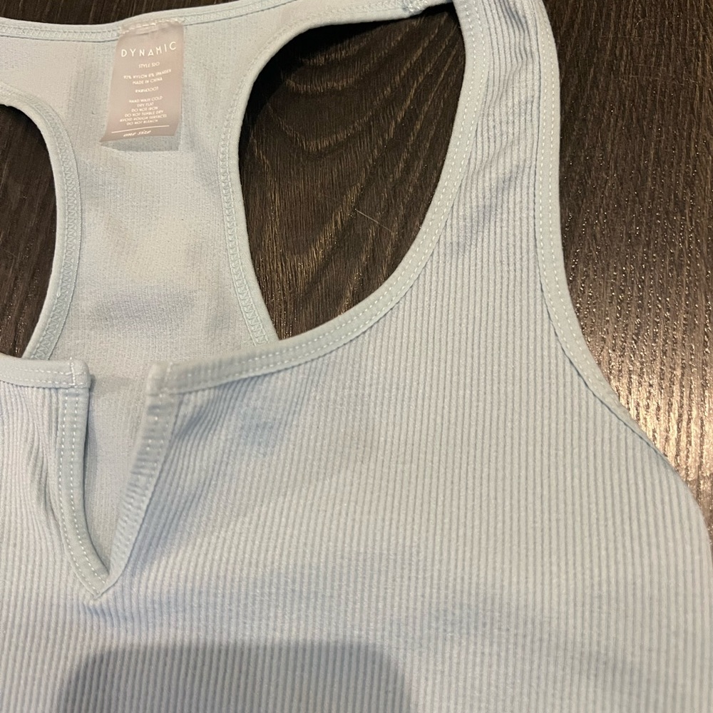 Light Blue Razorback Tank Top - Picture 2 of 3